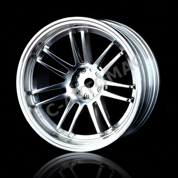Диски MST (#102023FS) Flat Silver 10 Spokes 2 Ribs Wheel (+8) (4)