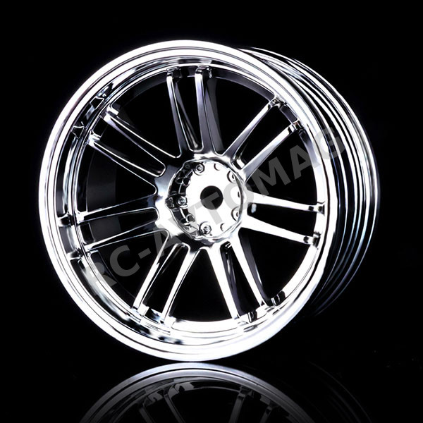 Диски MST (#102023S) Silver 10 Spokes 2 Ribs Wheel (+8) (4)