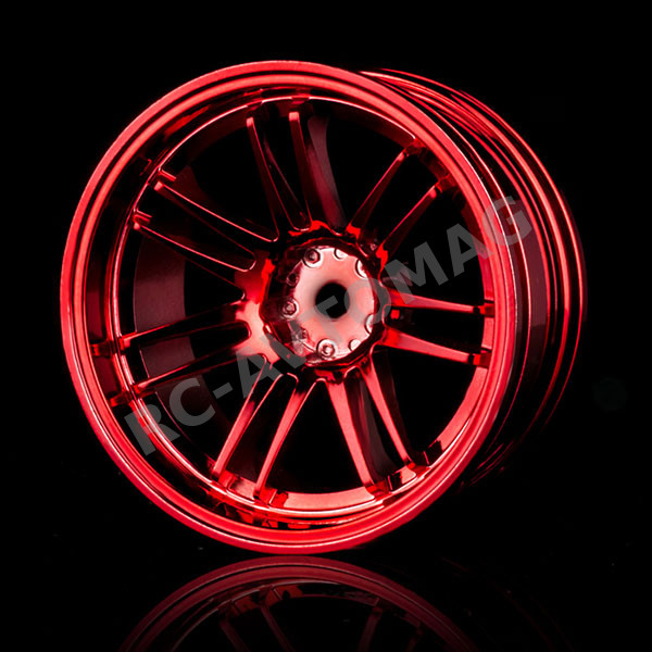 Диски MST (#102024R) Red 5 Spokes Wheel (+10) (4P)