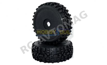 Колеса внедорожные Hobby Soul (#HS281060B) Buggy disk Spoke wheel Tire Set (1 pair) 1/8