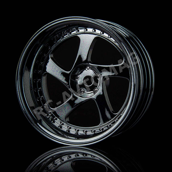 Диски MST (#102046SBK) Silver black TMB wheel (+11) (4)