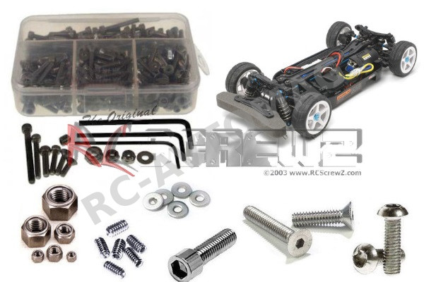 Набор винтов RC Screwz (#RCZTAM140) Stainless Steel Screw Kit Tamiya TT-01