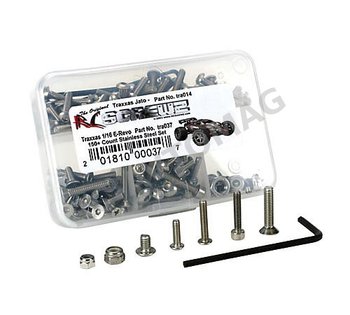 Набор винтов RC Screwz (#RCZTRA037) Stainless Steel Screw Kit Traxxas 1/16 E-Revo