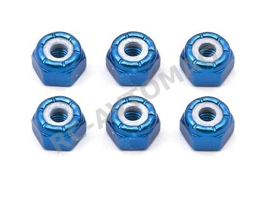 Гайки колёсные Associated (#6943) Factory Team 8-32 Aluminum Locknut (4)
