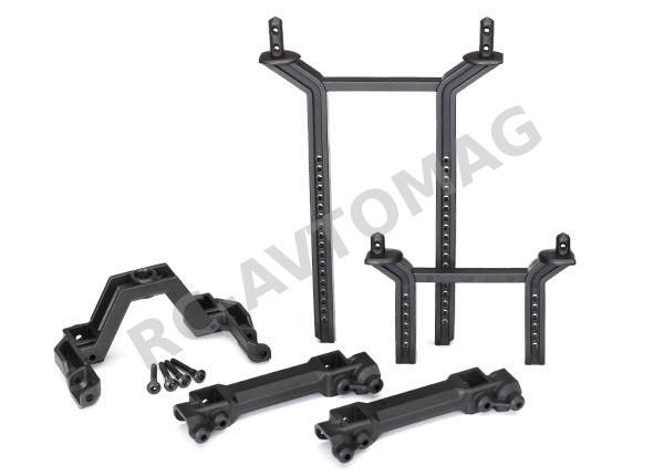 Крепление кузова Traxxas (#TRA8215) Body Mounts/Posts Front & Rear Complete Set