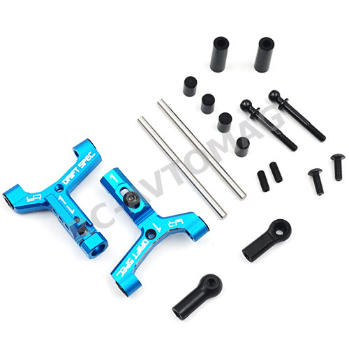 Рычаги передние Yeah Racing (#TATT-009BU) Aluminum Track Width Adjustable Front Lower Suspension Arm for TATT-S03 Tamiya TT02 RWD Blue