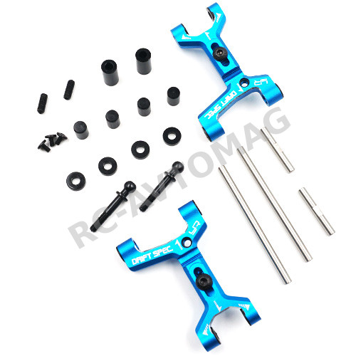 Рычаги задние алюминиевые Yeah Racing (#TATT-010BU) Aluminum Track Width Adjustable Rear Lower Suspension Arm for Tamiya TT02 RWD Blue