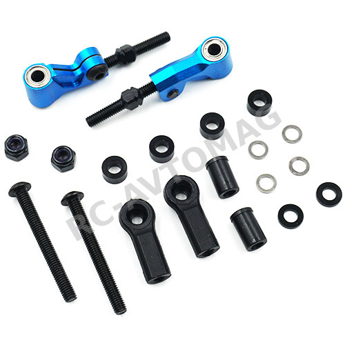 Рычаги верхние (перед/зад) Yeah Racing (#TATT-011BU) Aluminum Front or Rear Camberlink for TATT-S03 Tamiya TT02 RWD Blue