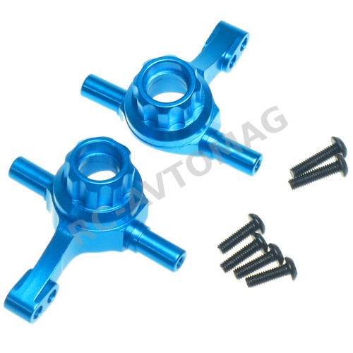 Кулаки поворотные Yeah Racing (#TT02-006BU) Aluminum Front Knuckle Arm Set For Tamiya TT02