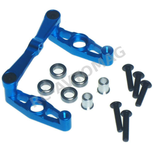 Рулевая рейка Yeah Racing (#TT02-042BU) Aluminum Ball Bearing Steering Set For Tamiya TT02 TT02B