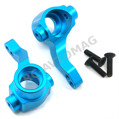 Кулаки поворотные Yeah Racing (#DF03-006BU) Alloy Front Knuckle Arm BU For Tamiya DF03/DF03-RA