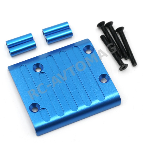Задняя защита Yeah Racing (#TACC-007BU) Aluminum Rear Axle Protector Skid Plate For Tamiya CC01 Blue