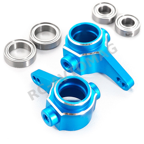 Кулаки поворотные Yeah Racing (#TACC-009BU) Aluminum Steering Knuckle Blue For Tamiya CC01 Blue