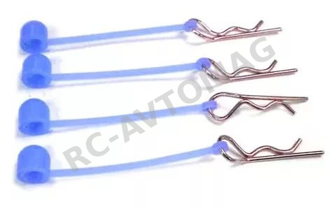 Клипсы Yeah Racing (#YA-0127BU) Middle Body Clips With Body Post Protector BU for 1:8 On Road Off Road RC Torning Car