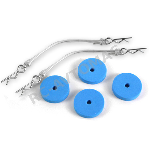 Клипсы Yeah Racing (#YA-0239BU) Body Protect Sponge Pad BU with wire 75mm clip set for all 1/10