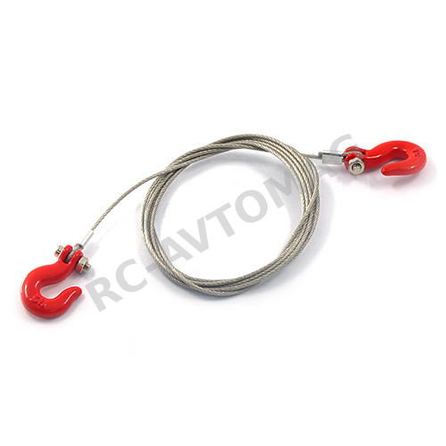 Трос металлический с крюком Yeah Racing (#YA-0373) 1/10 RC Rock Crawler Accessories Steel Wire Rope With Hook