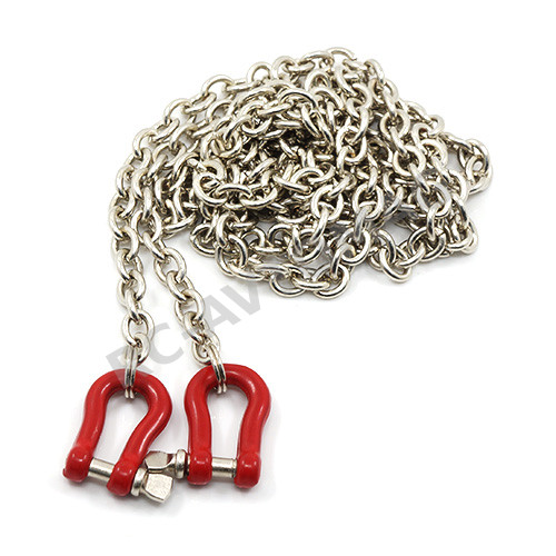 Цепь с карабином Yeah Racing (#YA-0385) RC Rock Crawler Accessory 96cm Long Chain with Buckle Red